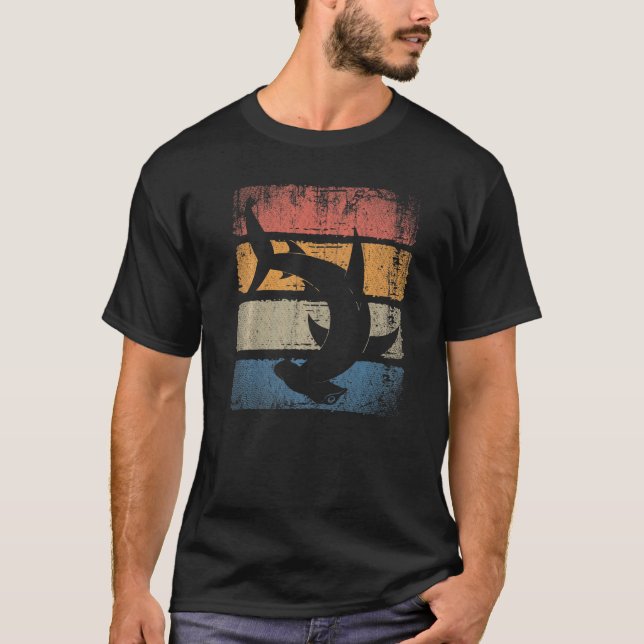Camiseta Retro Predator Ocean Animal Shark Hammerhead (Anverso)
