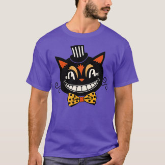 Camiseta Retro primitivo de circo de gato negro de Hallowee