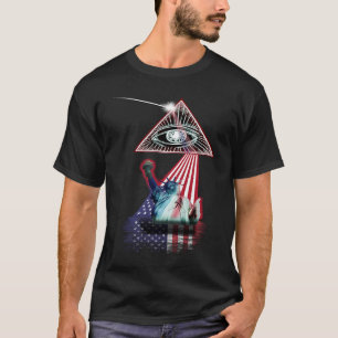 Camiseta Retro Prisma Vintage Estatua De La Libertad De La