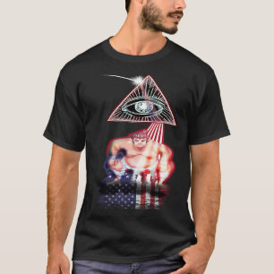 Camiseta Retro Prisma Vintage Luchador de Sumo de Bandera d