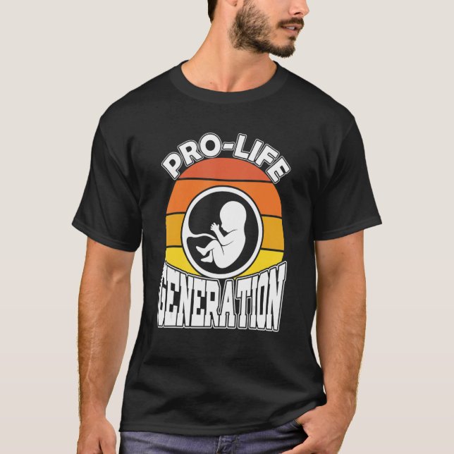 Camiseta Retro Pro Life Generation Anti Aborto Christian (Anverso)