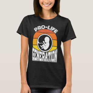 Camiseta Retro Pro Life Generation Anti Aborto Christian
