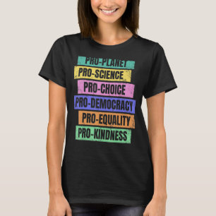 Camiseta Retro pro-planeta, pro-ciencia, pro-democracia