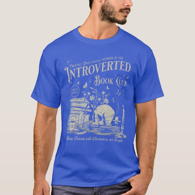 Camiseta Retro Proud Anti Social Member Of Introverted Book (Anverso)