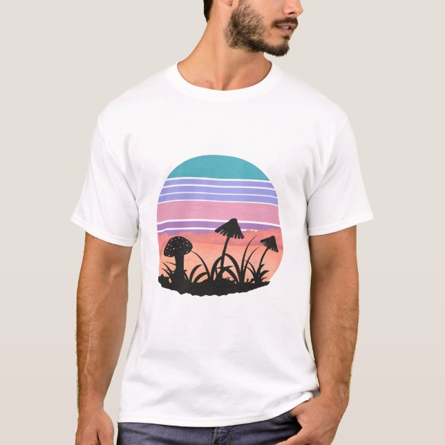 Camiseta Retro Psuchedelic Mushroom Forager Magic Mycología (Anverso)