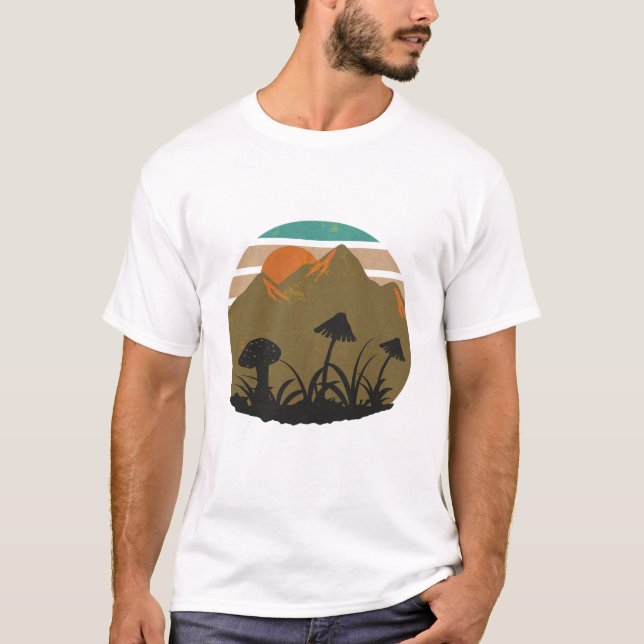 Camiseta Retro Psychedelic Mushroom Forager (Anverso)