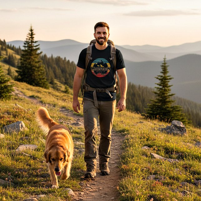 Camiseta Retro puesta de sol Montaña master (Subido por el creador)