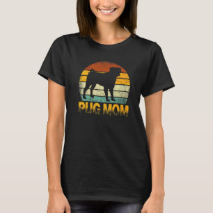 Camiseta Retro Pug Mom Doxie Dueño de Perro Madre Mascota M