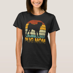 Camiseta Retro Pug Mom Doxie Dueño de Perro Madre Mascota M