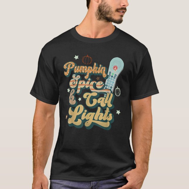 Camiseta Retro Pumpkin Spice y luces de llamada Enfermera d (Anverso)