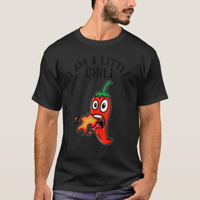 Camiseta Retro Pun Just a Chili I Am A Little Chili (Anverso)