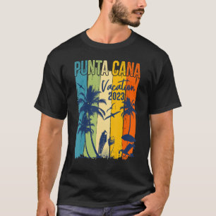 Camiseta Retro Punta Cana 2023 Vacaciones Familiares Domini
