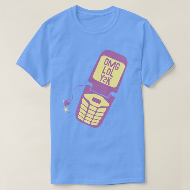 Camiseta Retro Purple Flip Phone (Diseño del anverso)