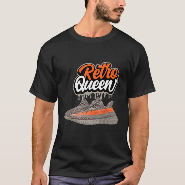 Camiseta Retro Queen Sneaker Match 350 V2 Beluga Reflexivo (Anverso)