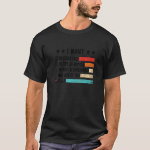 Camiseta Retro Quiero Salir Libre Para Montar Mi Bicicleta