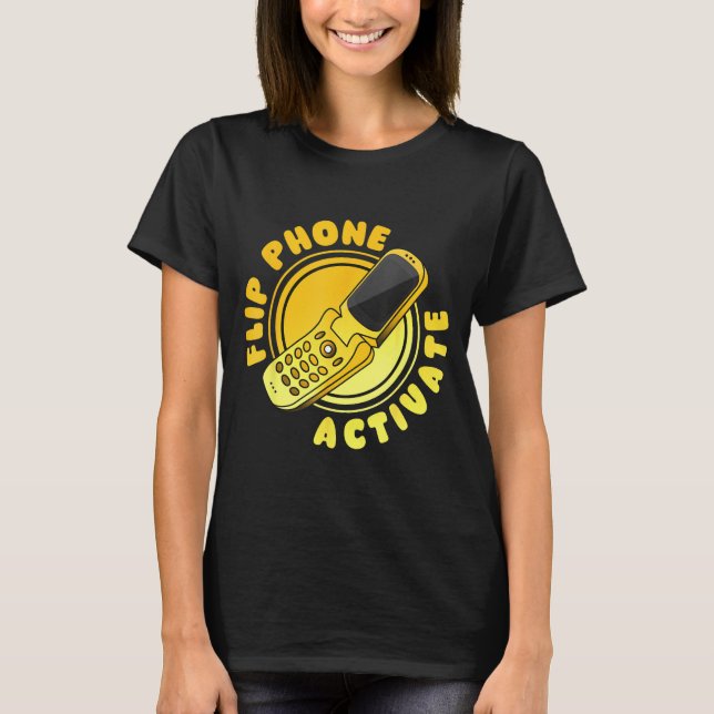 Camiseta Retro Quote Flip Phone Activate Funny  (Anverso)