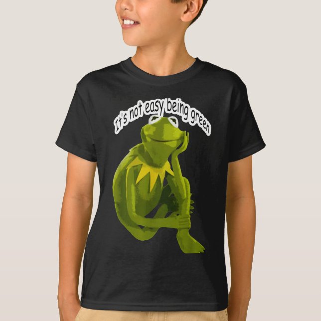 Camiseta Retro Quote Its Not Easy Being Green Funny Frog An (Anverso)