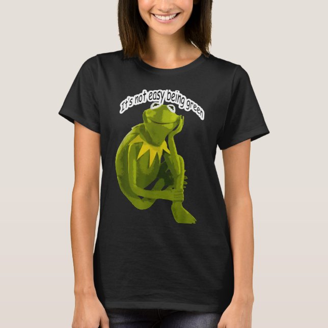 Camiseta Retro Quote Its Not Easy Being Green Funny Frog An (Anverso)