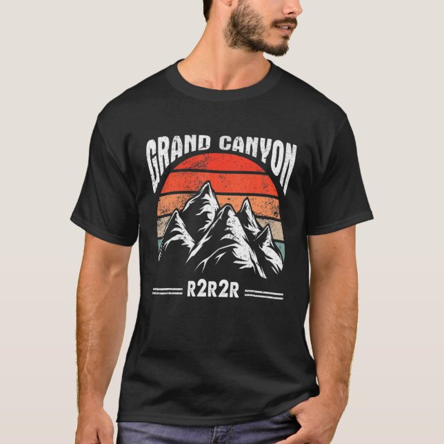 Camiseta Retro R2R Rim2Rim Gran Cañón Parque Nacional Vinta (Anverso)