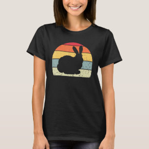 Camiseta Retro Rabbit Vintage Rabbit Silhouette Animal 70s