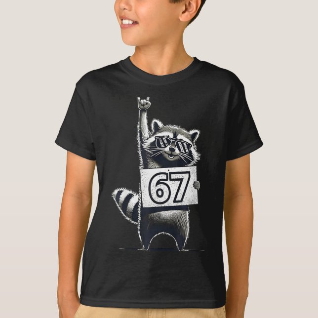 Camiseta Retro Raccoon 67 Shirts Rock Music Men Kids Women  (Anverso)