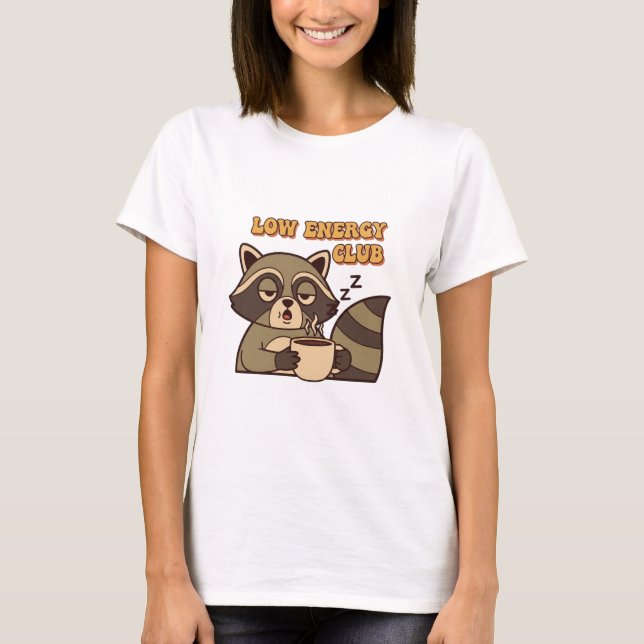 Camiseta Retro Raccoon Low Energy Club Women’s T-Shirt (Anverso)