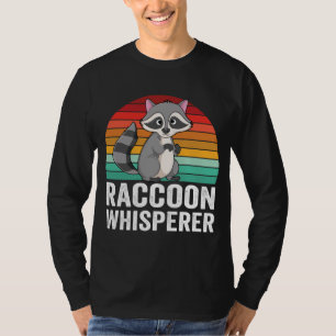 Camiseta Retro Raccoon Whisperer diseño para rac animal lin