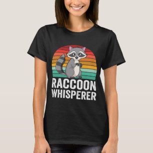 Camiseta Retro Raccoon Whisperer diseño para rac animal lin