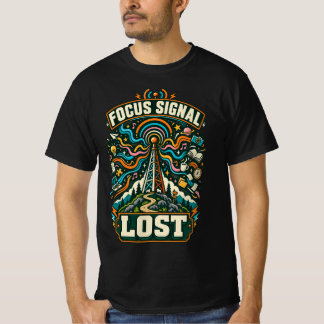 Camiseta Retro Radio Señal de Enfoque Perdida