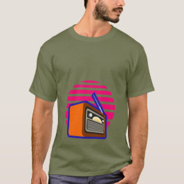 Camiseta Retro Radio Vintage para Hombres