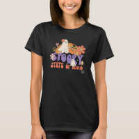 Retro Rainbow Spooky State Of Mind Boo Ghost Spook