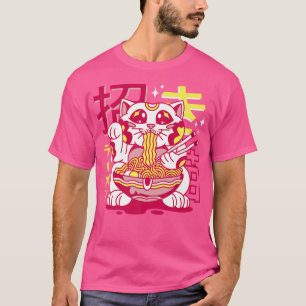Camiseta Retro Ramen Maneki Neko Cat 2764