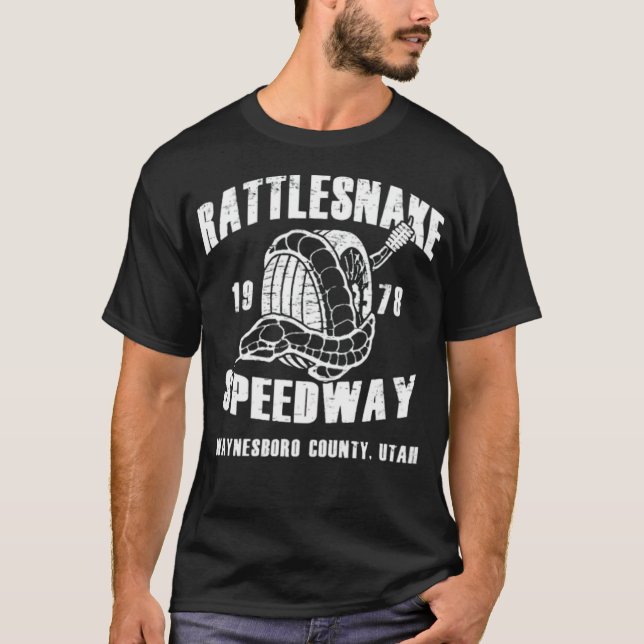Camiseta Retro Rattlesnake 1978 Campo de golf Speedway (Anverso)