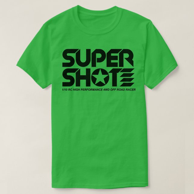 Camiseta Retro RC Tamiya SuperShot Black (Diseño del anverso)