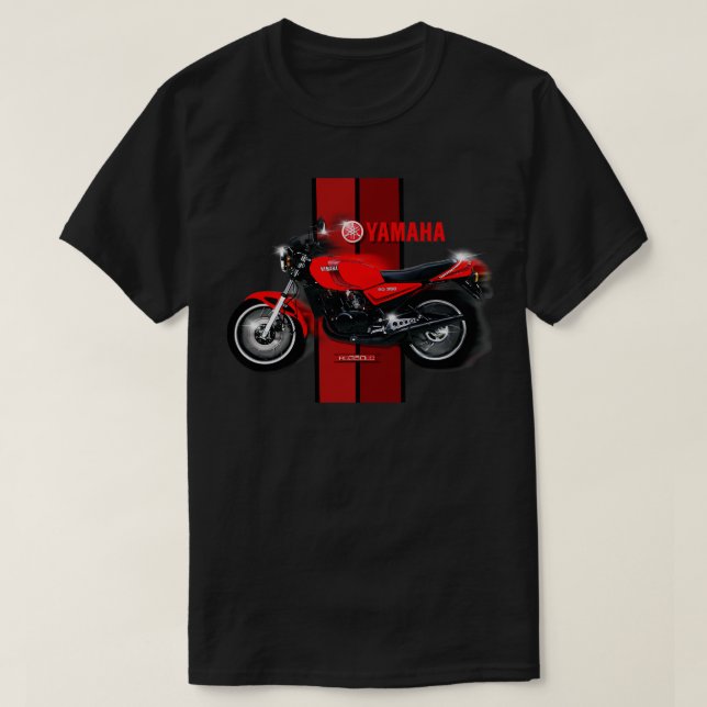 Camiseta Retro RD 350 LC 2 Motocicleta de trazo (Diseño del anverso)