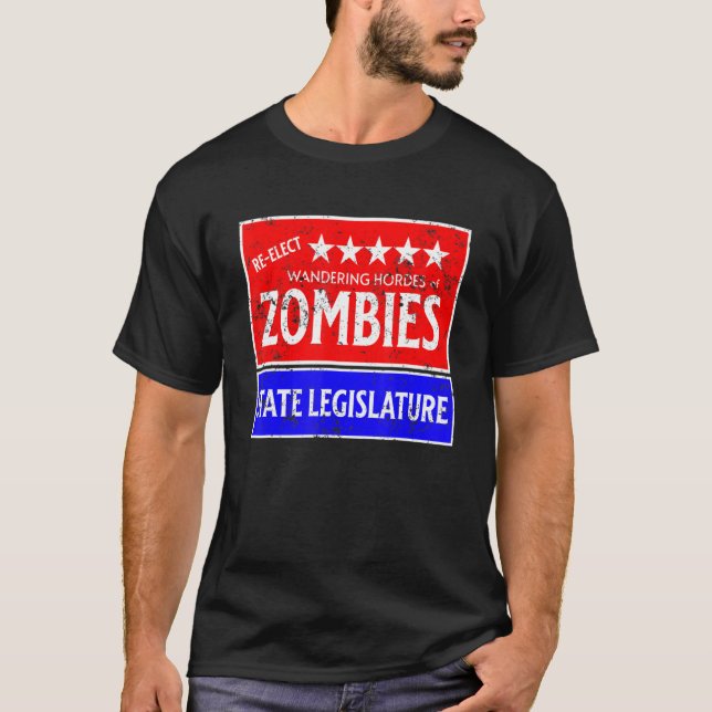 Camiseta Retro Re Elige A Los Zombies Para La Legislatura E (Anverso)