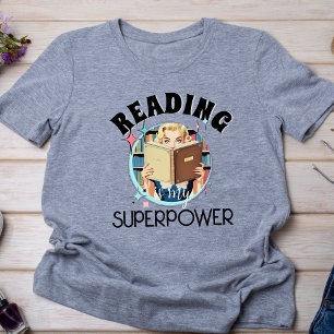 Camiseta Retro Reading es mi frase de superpoder
