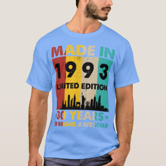 Camiseta Retro Realizado en 1993 Edición Limitada 30 años d