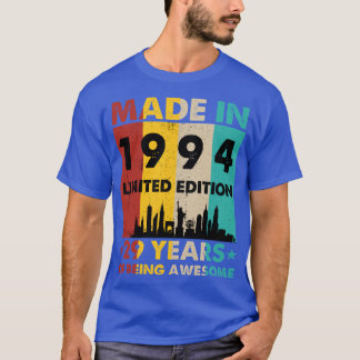 Camiseta Retro Realizado en 1994 Edición Limitada 29 Años d