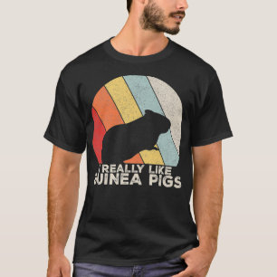 Camiseta Retro Realmente Me Gusta Guinea Cerdos Vintage Gui