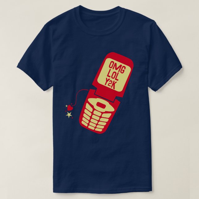 Camiseta Retro Red Flip Phone (Diseño del anverso)