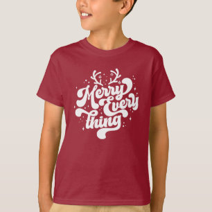 Camiseta Retro Red White Feliz todo Feliz Navidad