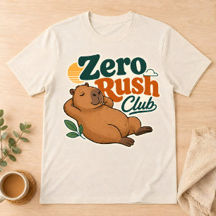 Camiseta Retro Relajada Club Capybara Zero Rush