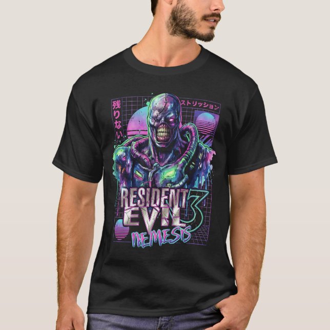 Camiseta Retro Resident Evil Supervivencia Horror Nemesis P (Anverso)