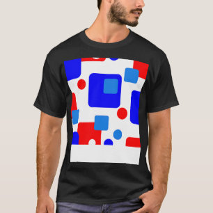 Camiseta Retro Resumen Espacio de sueño azul rojo sobre bla