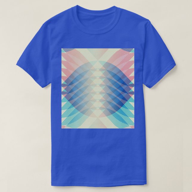 Camiseta Retro Resumen Formas De Líneas Geométricas Red Blu (Diseño del anverso)