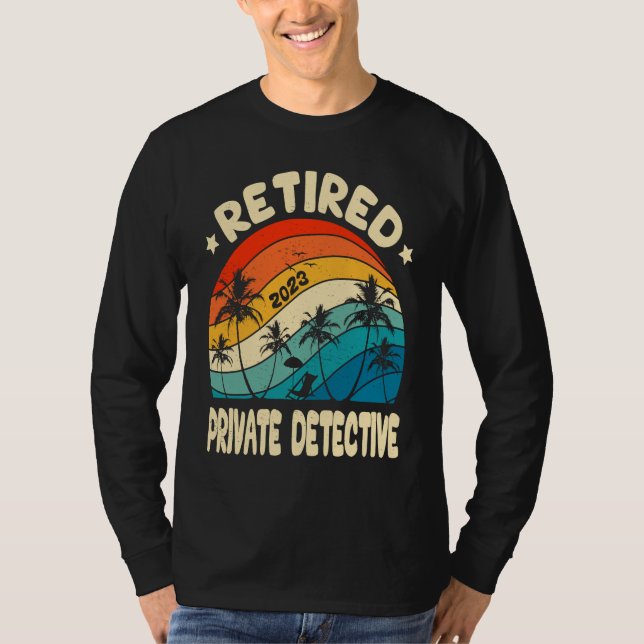 Camiseta Retro Retired Private Detective Vintage Retirement (Anverso)