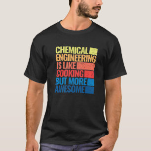 Camiseta retro retro hombres químicos en ingeniería química