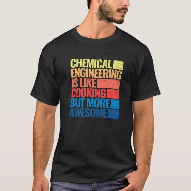 Camiseta retro retro hombres químicos en ingeniería química (Anverso)