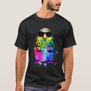Camiseta Retro Retro Pop Quaker Parrot Retrato de pájaro co